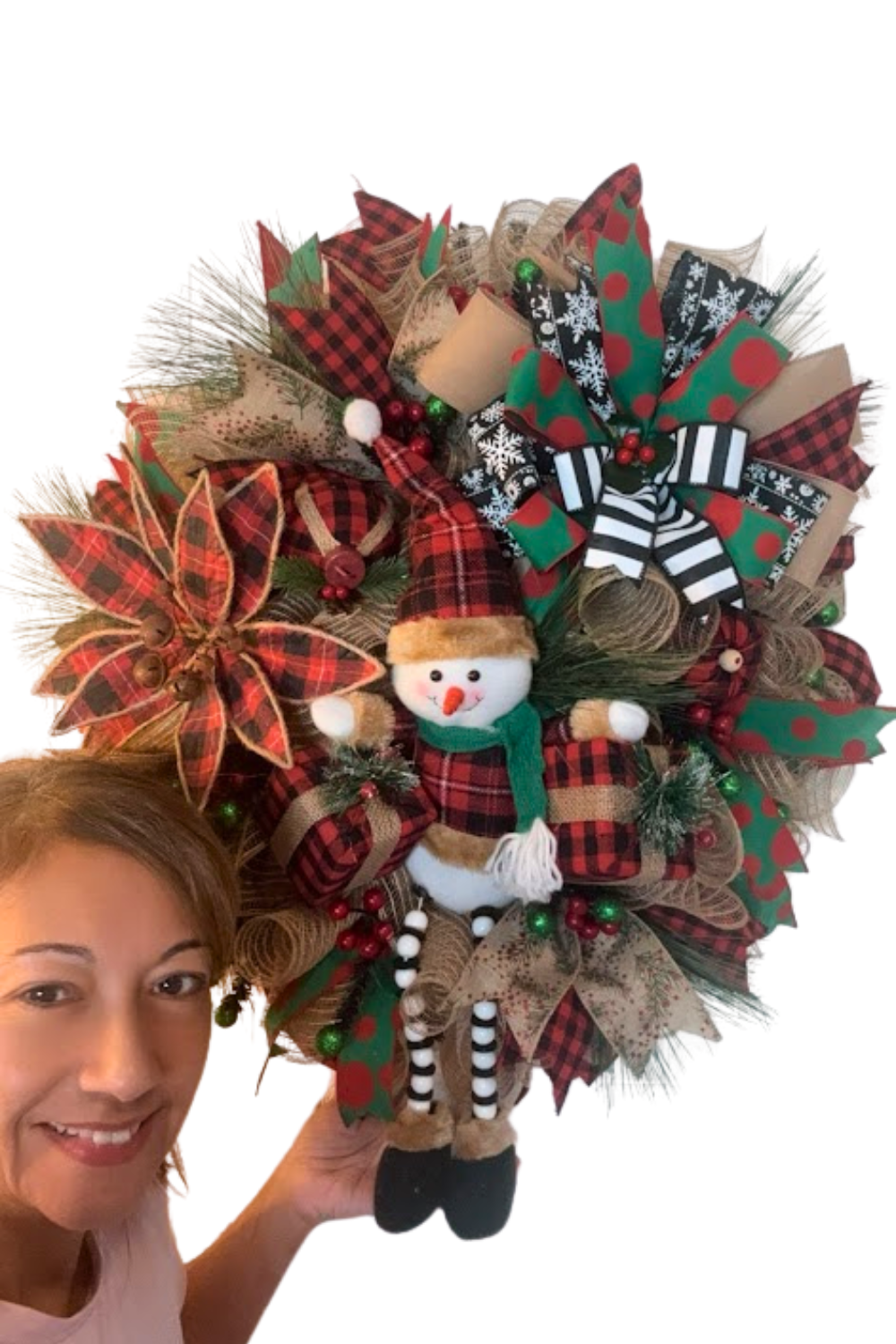 Gingerbread Frosty Candyland Wreath