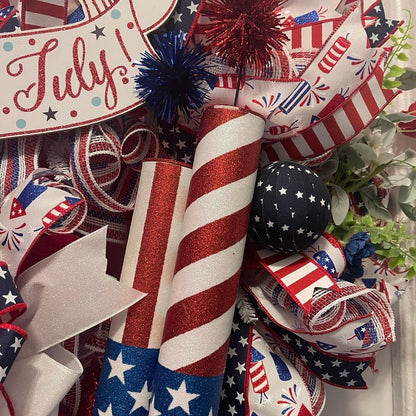 Patriotic Wreath, Fourth of July Wreath