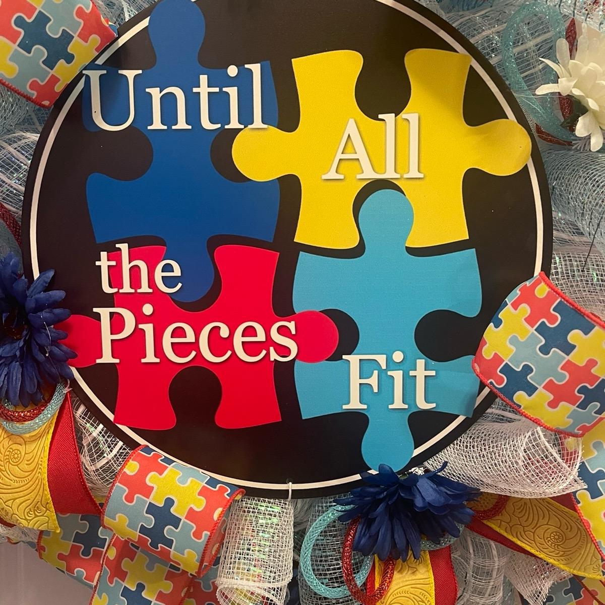 Autism Awareness Wreath, Door Decor, Wall Decor