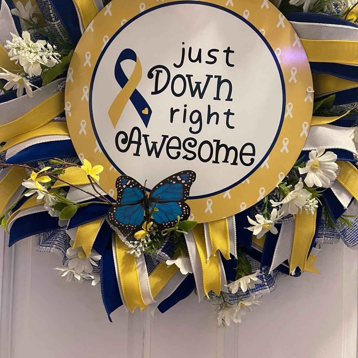 Down Syndrome Awareness Wreath for Door