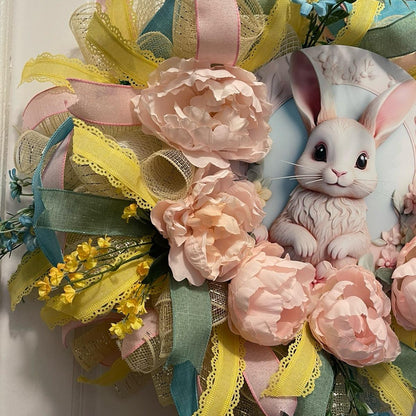 Whimsical Easter Bunny Wreath