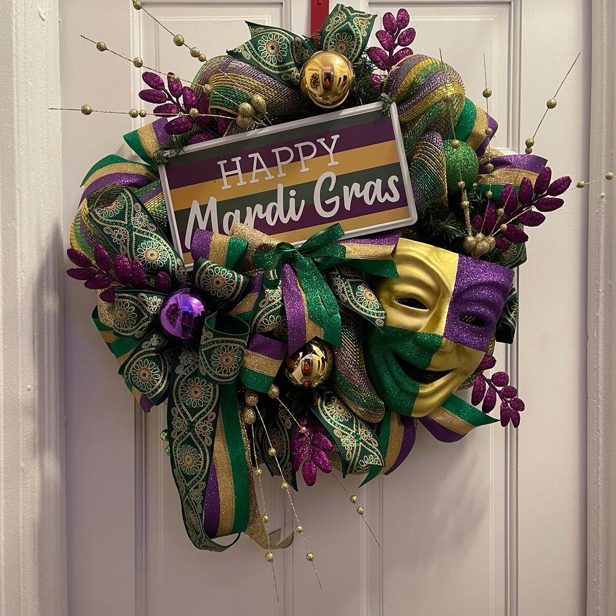 Mardi Gras Wreath
