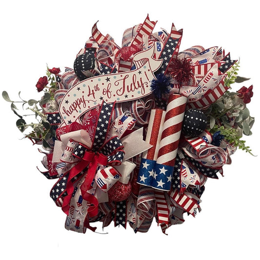 Patriotic Wreath, Fourth of July Wreath