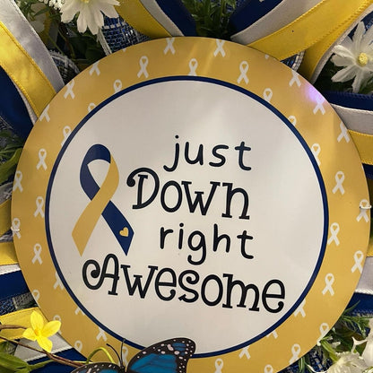 Down Syndrome Awareness Wreath for Door