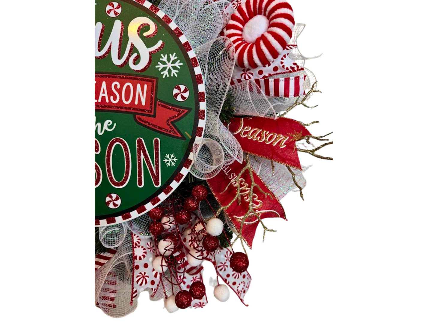 Jesus Is the Reason Wreath Christmas Door Wreath Decor