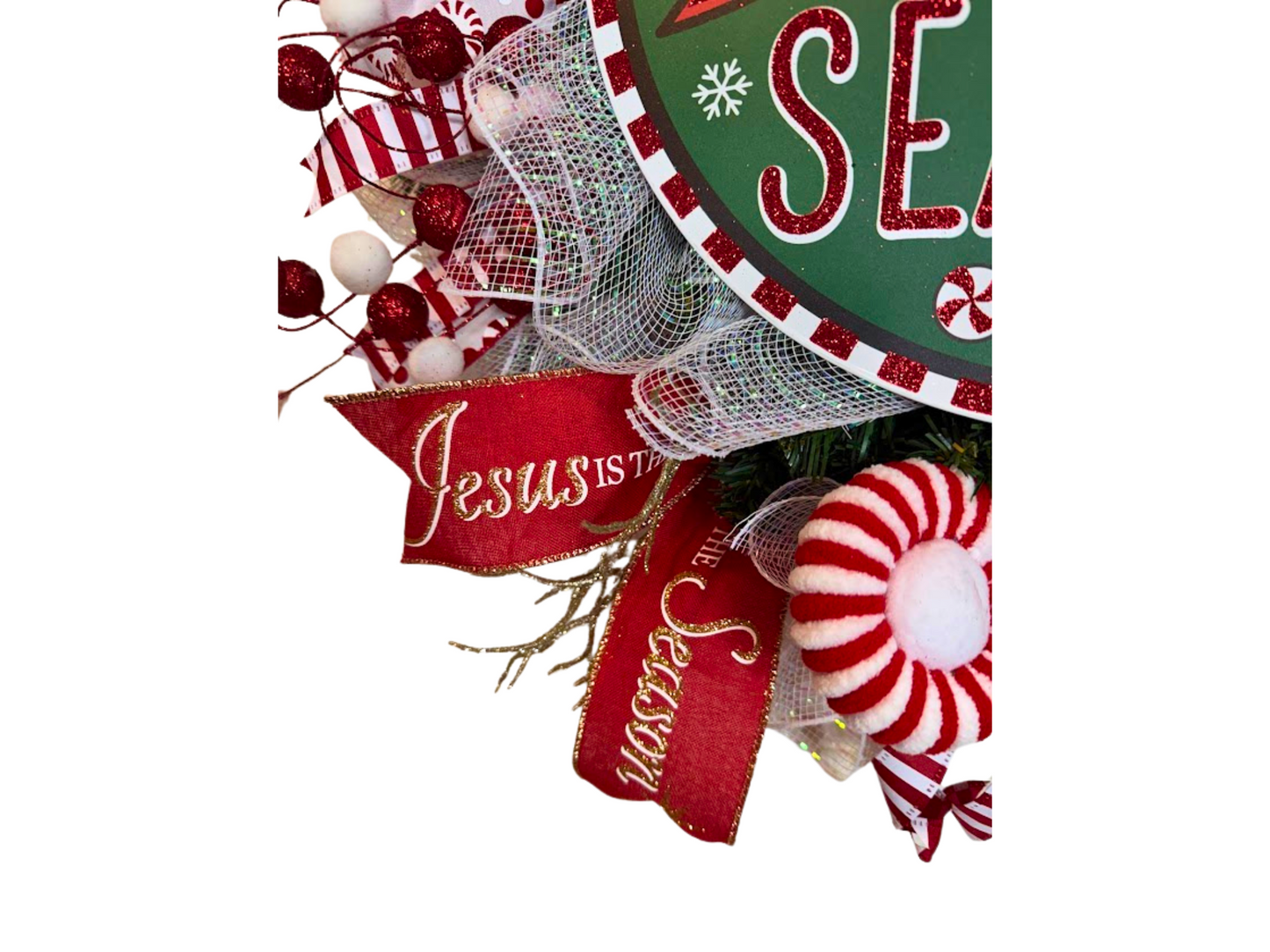 Jesus Is the Reason Wreath Christmas Door Wreath Decor
