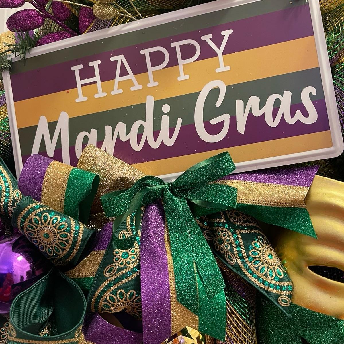 Mardi Gras Wreath