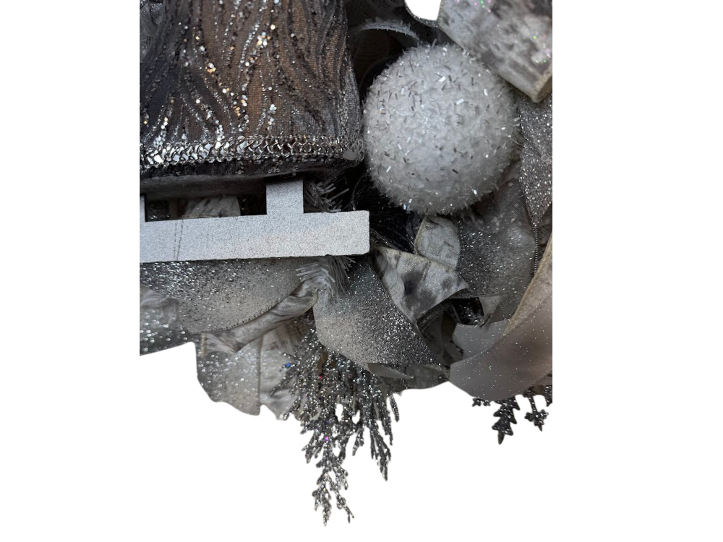 Winter Wonderland Ice Skates Holiday Wreath