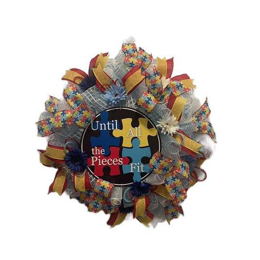Autism Awareness Wreath, Door Decor, Wall Decor