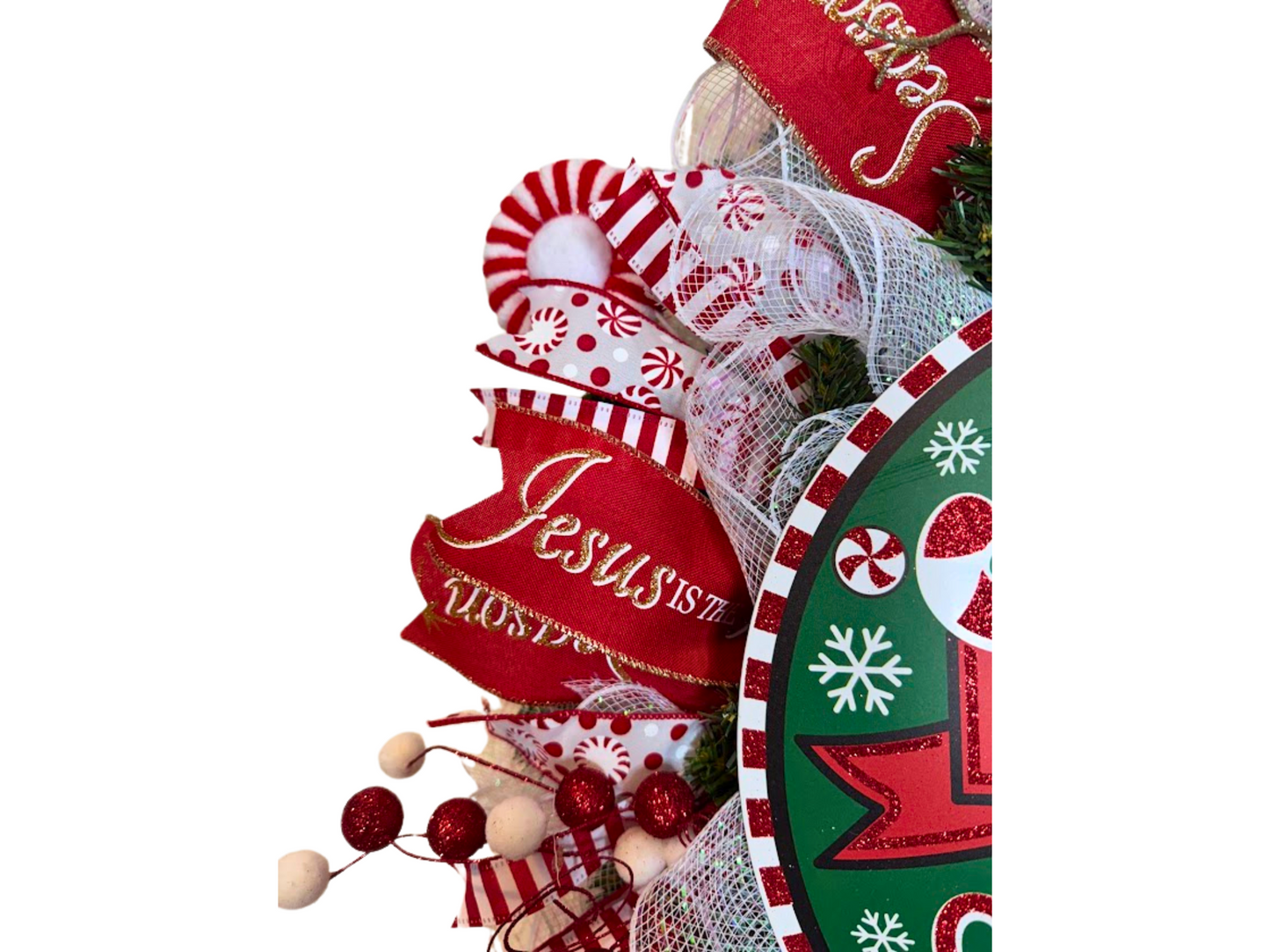 Jesus Is the Reason Wreath Christmas Door Wreath Decor