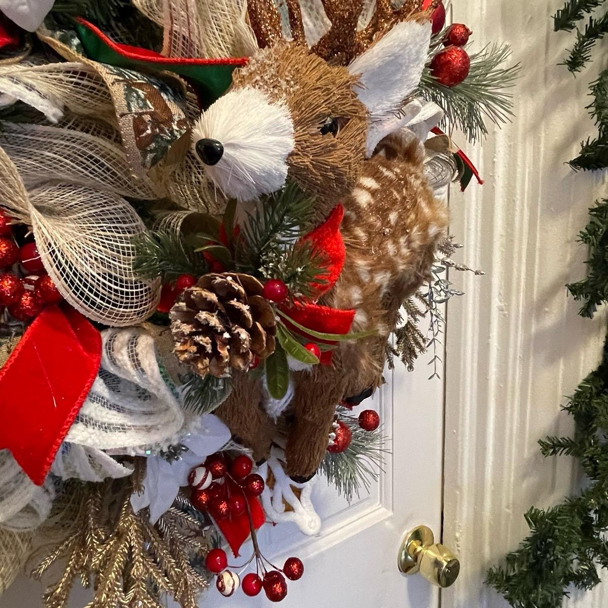 Reindeer Winter Christmas Wreath