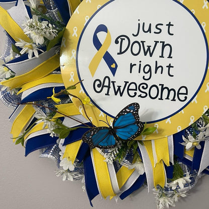 Down Syndrome Awareness Wreath for Door
