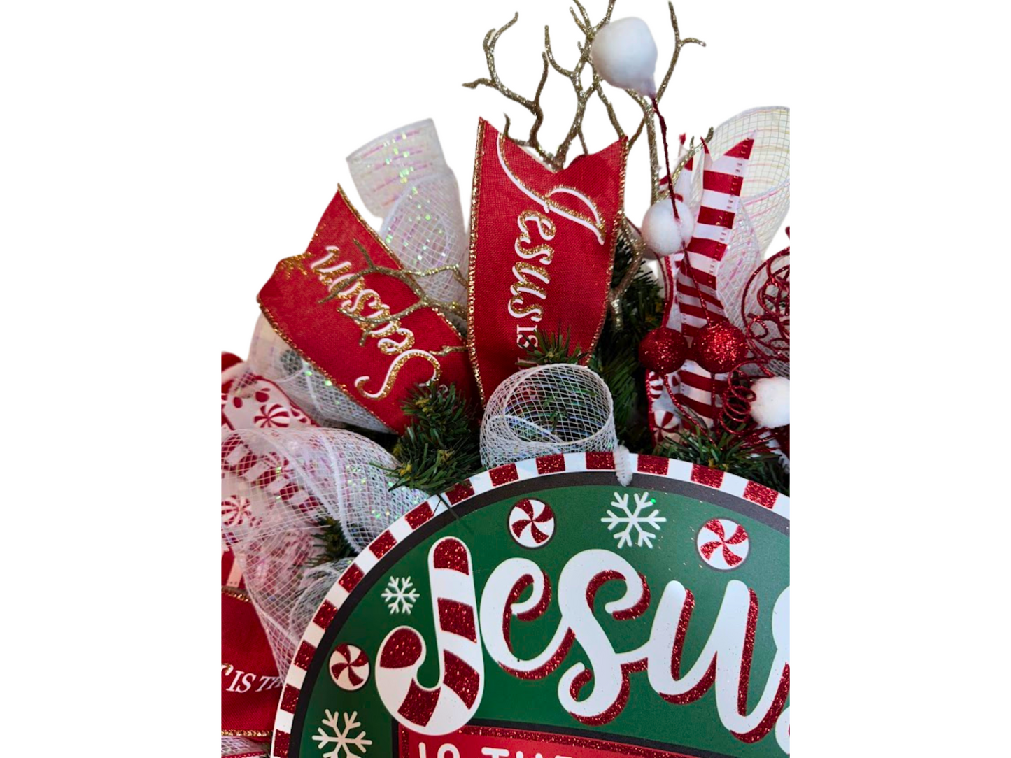 Jesus Is the Reason Wreath Christmas Door Wreath Decor
