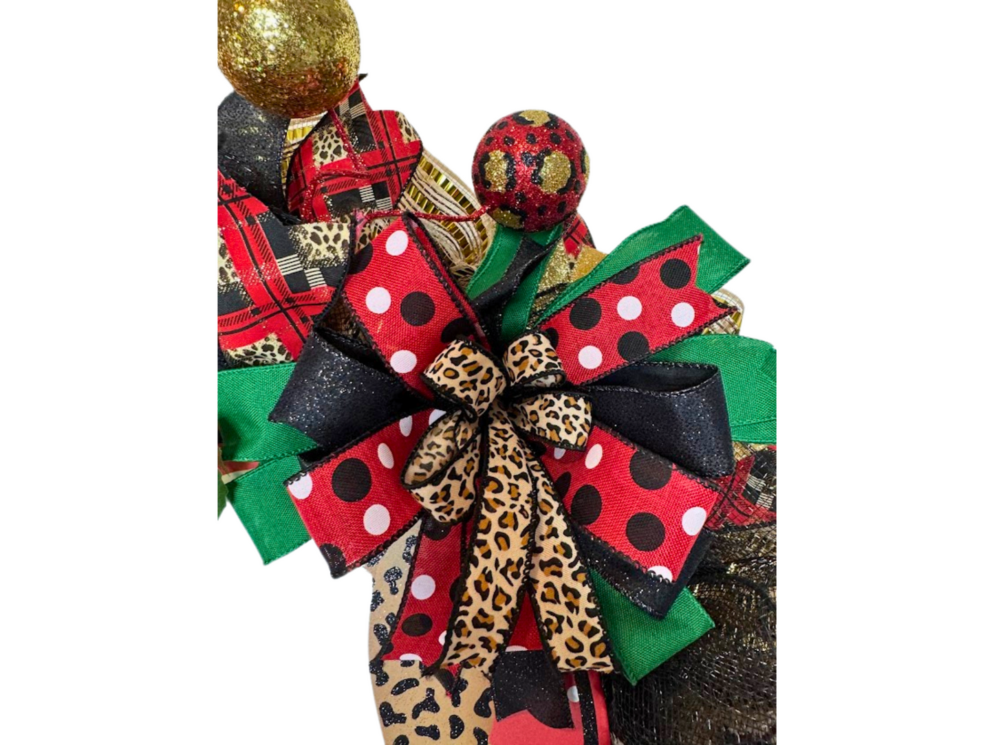 Traditional Santa Christmas Wreath for front door