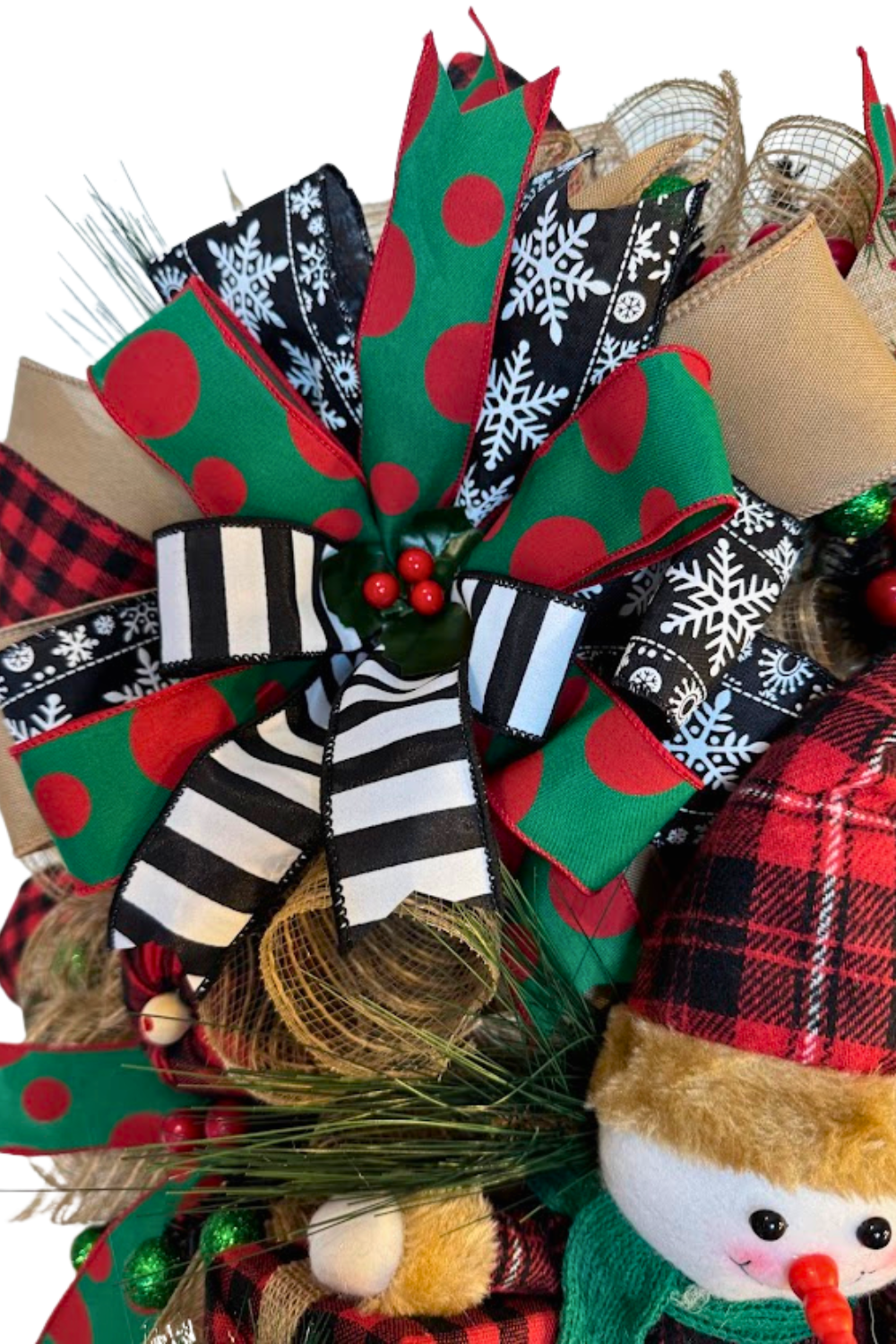 Gingerbread Frosty Candyland Wreath