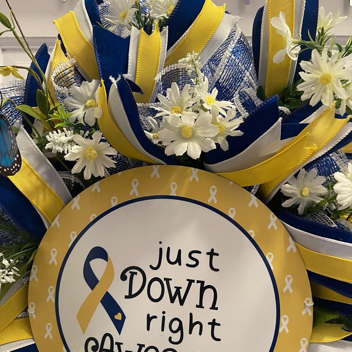 Down Syndrome Awareness Wreath for Door