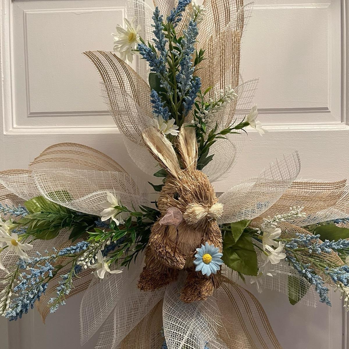 Spring/Summer Bunny Cross Wreath