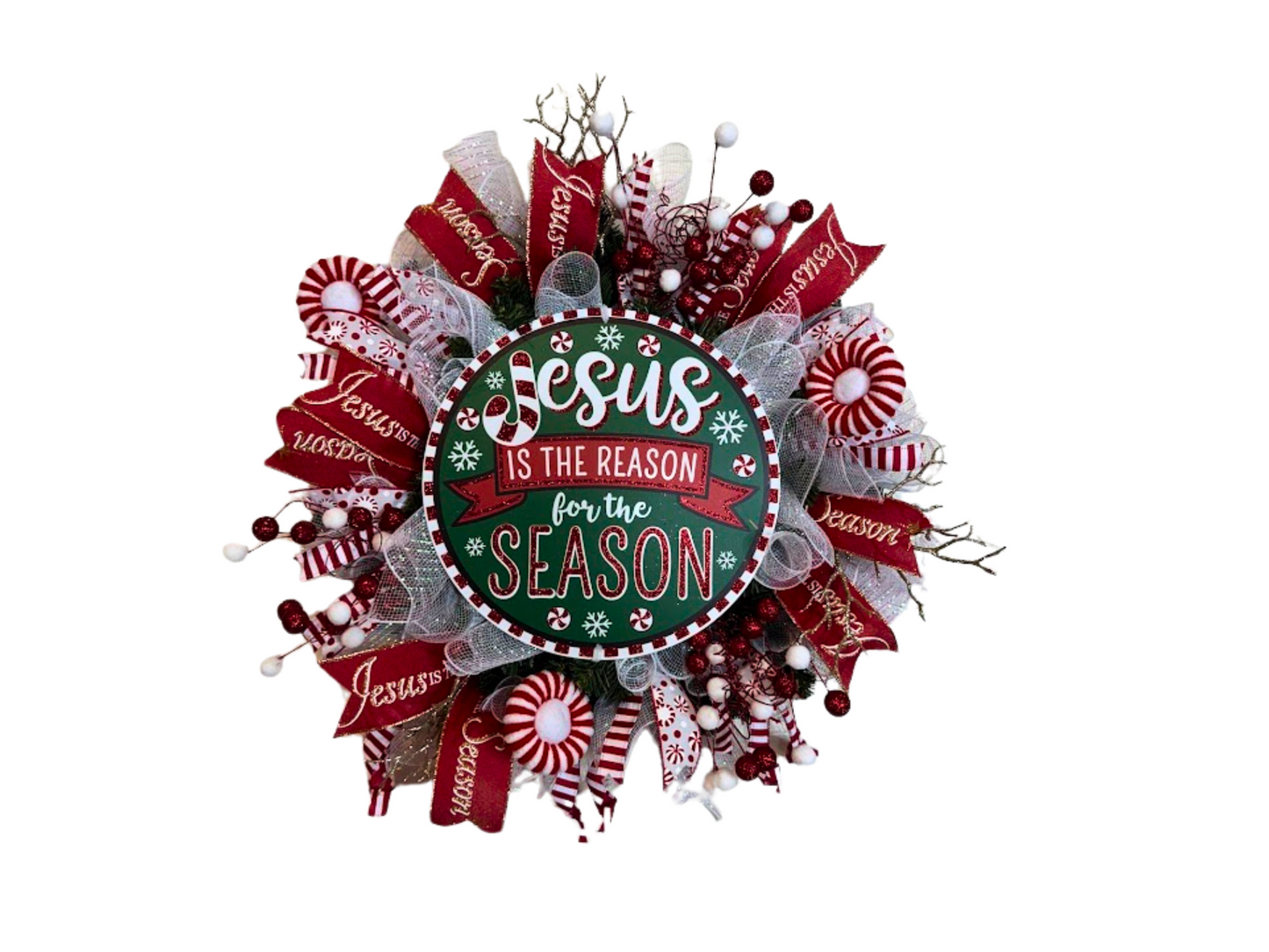 Jesus Is the Reason Wreath Christmas Door Wreath Decor