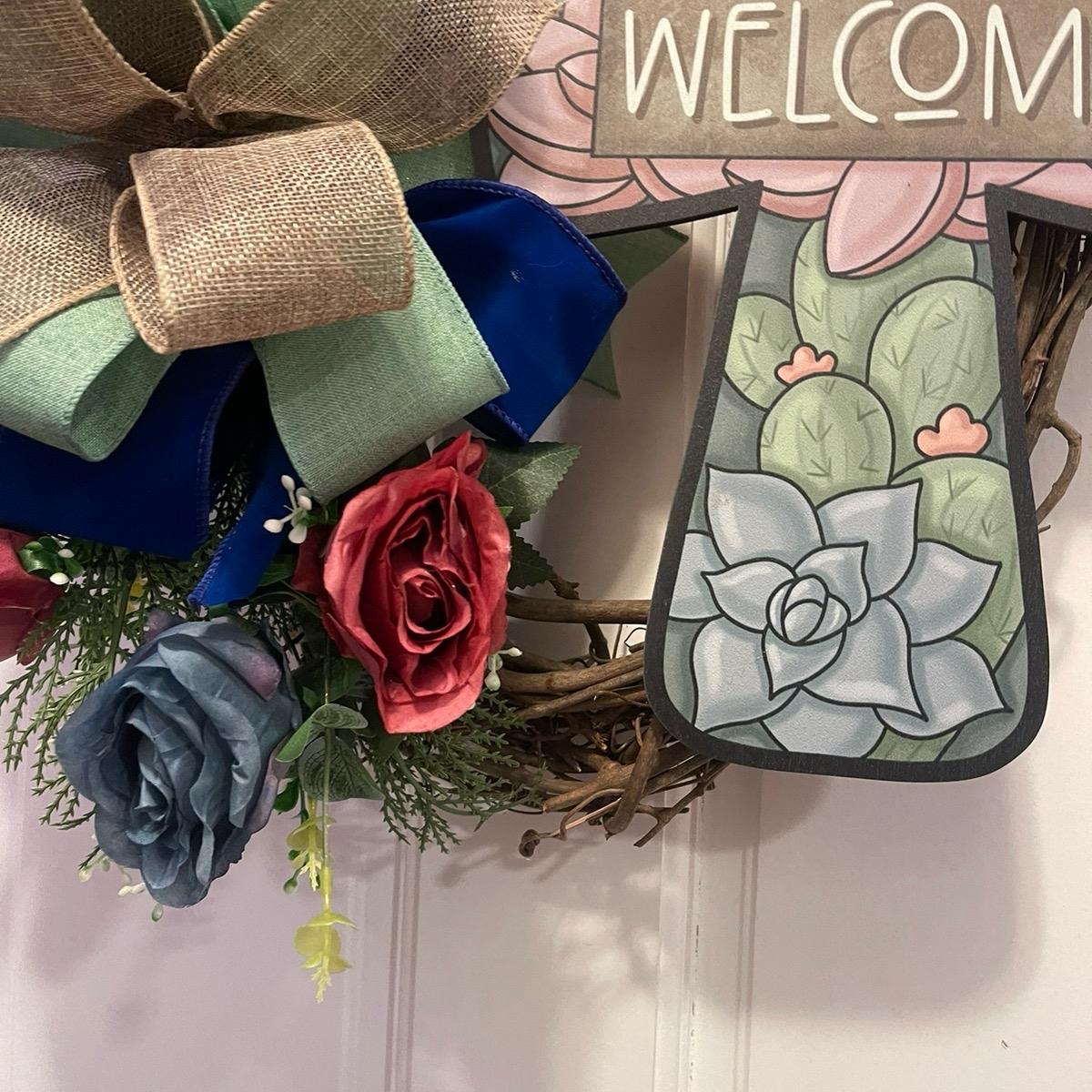 Welcome Cross Wreath