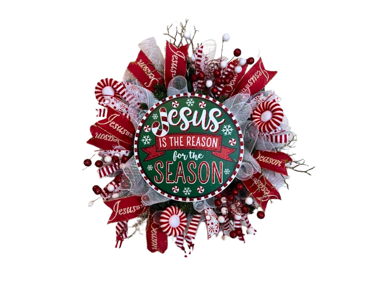 Jesus Is the Reason Wreath Christmas Door Wreath Decor