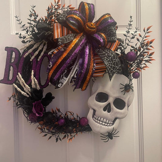 Skeleton Halloween Wreath