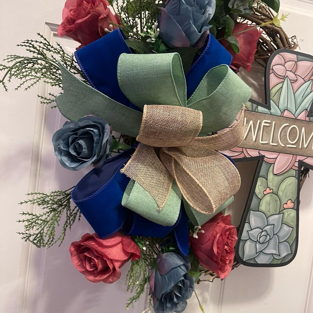 Welcome Cross Wreath