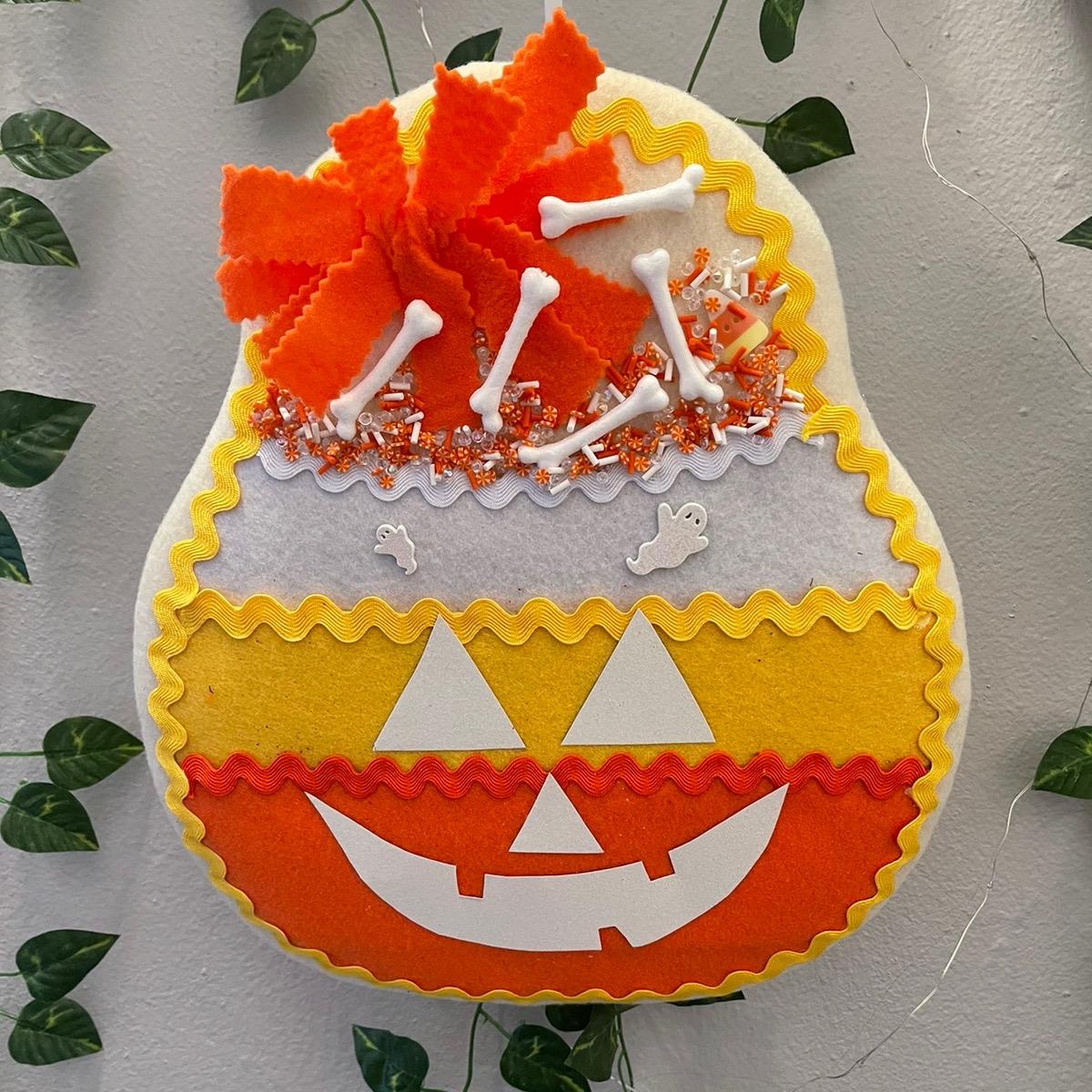 Candy Corn Bucket Wreath Attachment
