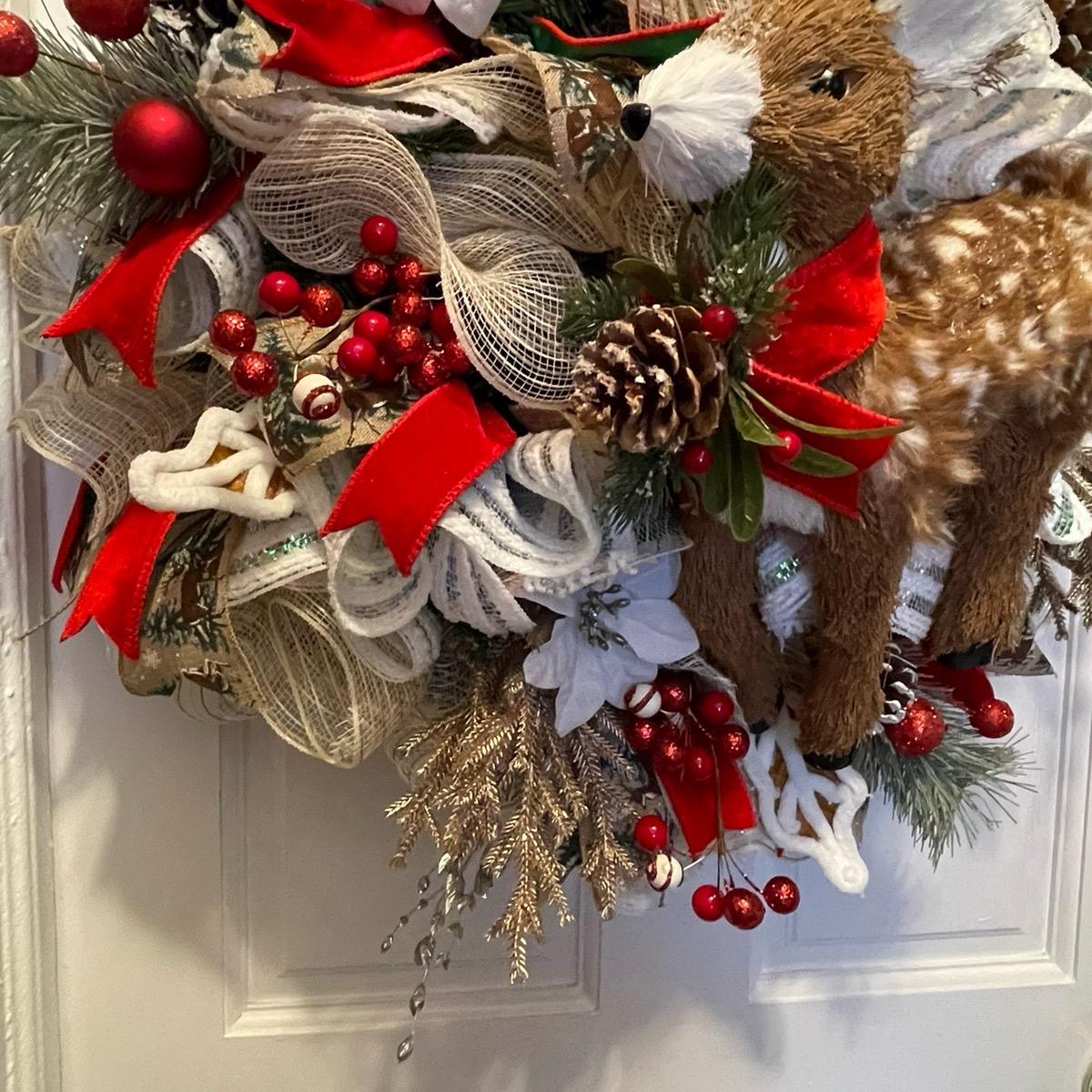 Reindeer Winter Christmas Wreath