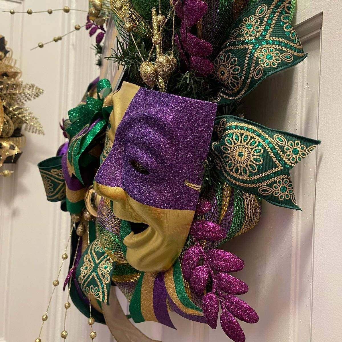 Mardi Gras Wreath