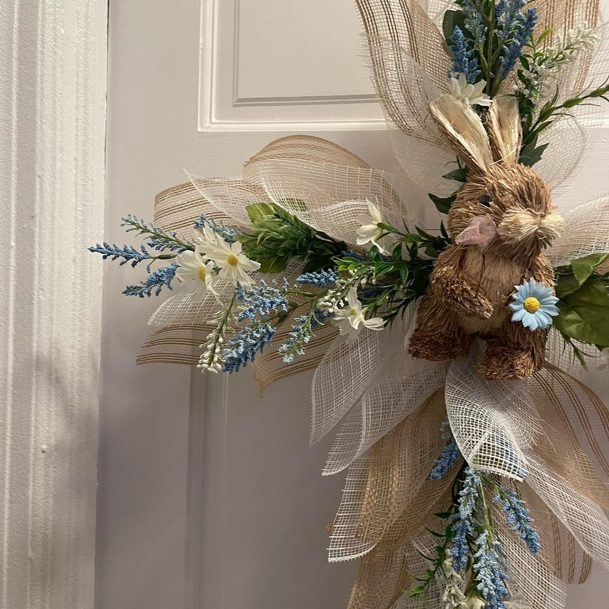 Spring/Summer Bunny Cross Wreath