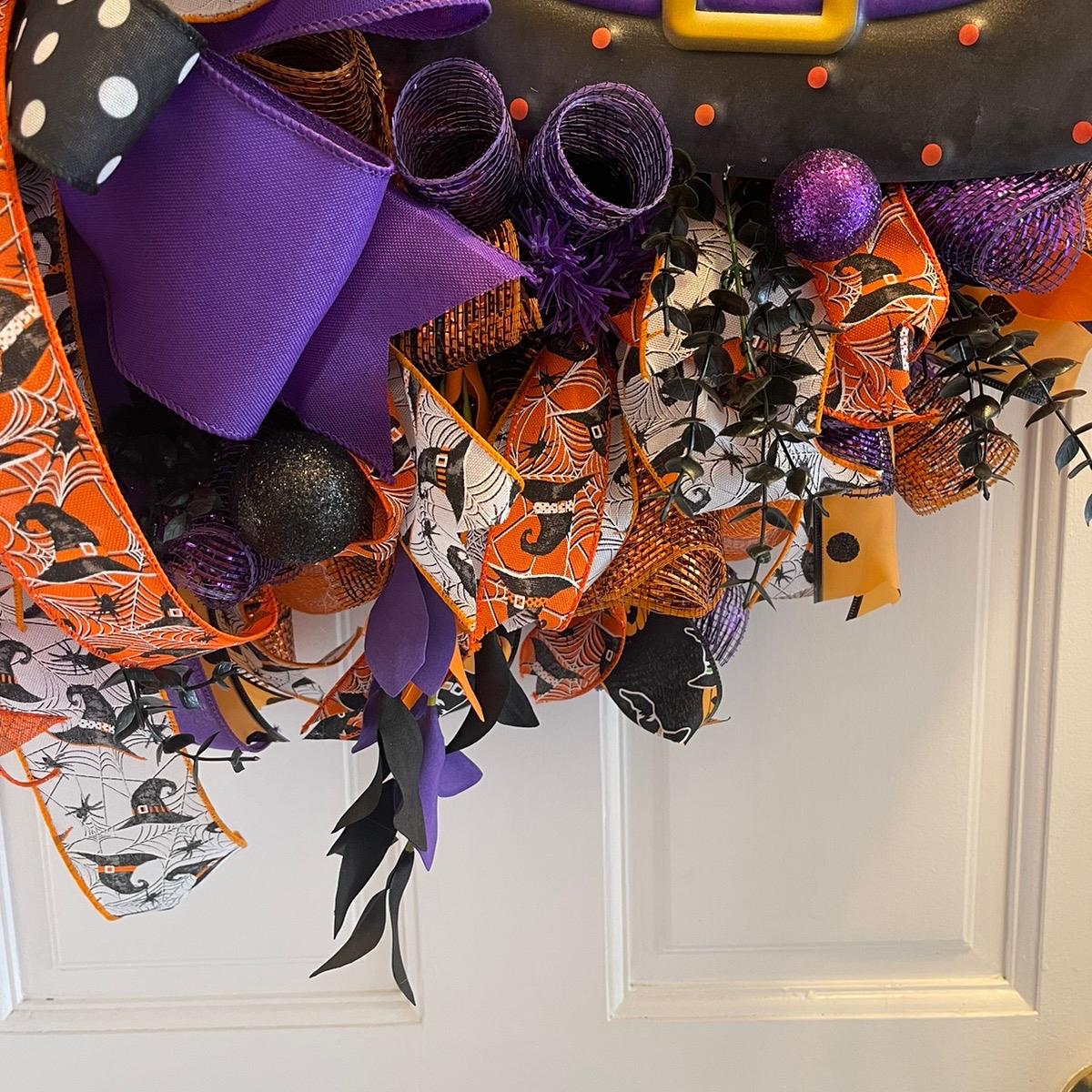 Witch Hat Halloween Wreath