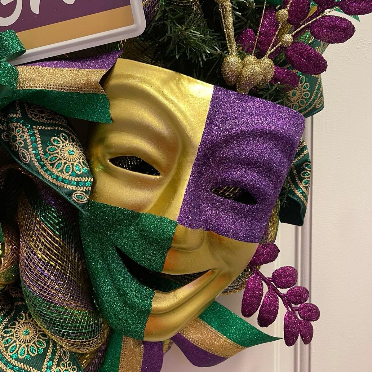 Mardi Gras Wreath