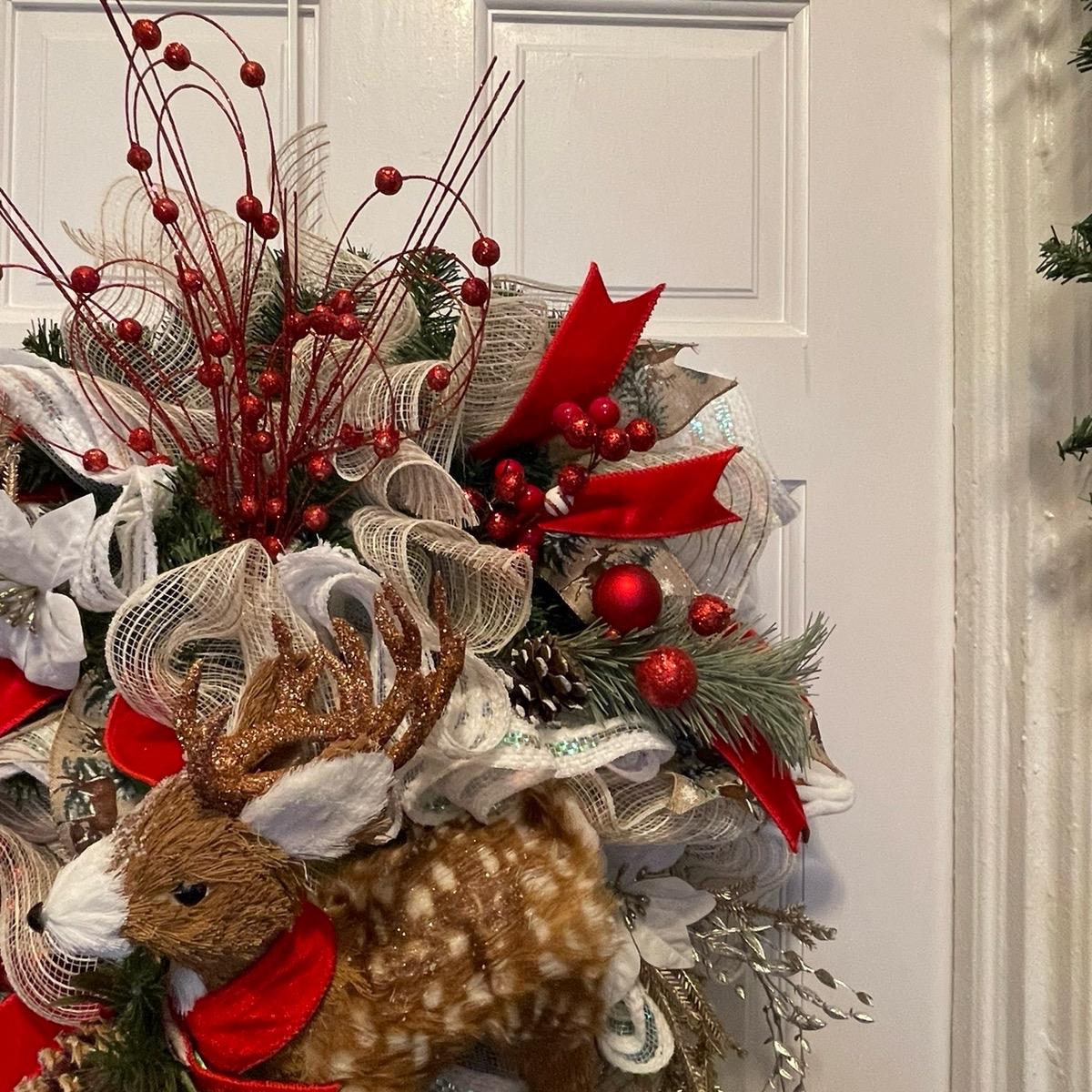 Reindeer Winter Christmas Wreath