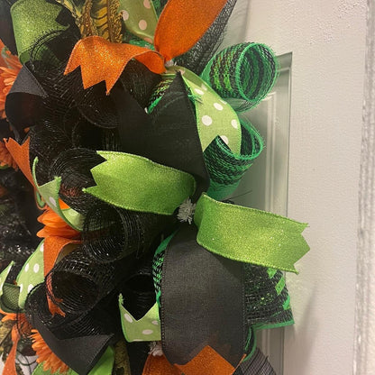 Halloween Black Cat Wreath