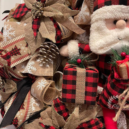 Traditional Christmas Santa Wreath