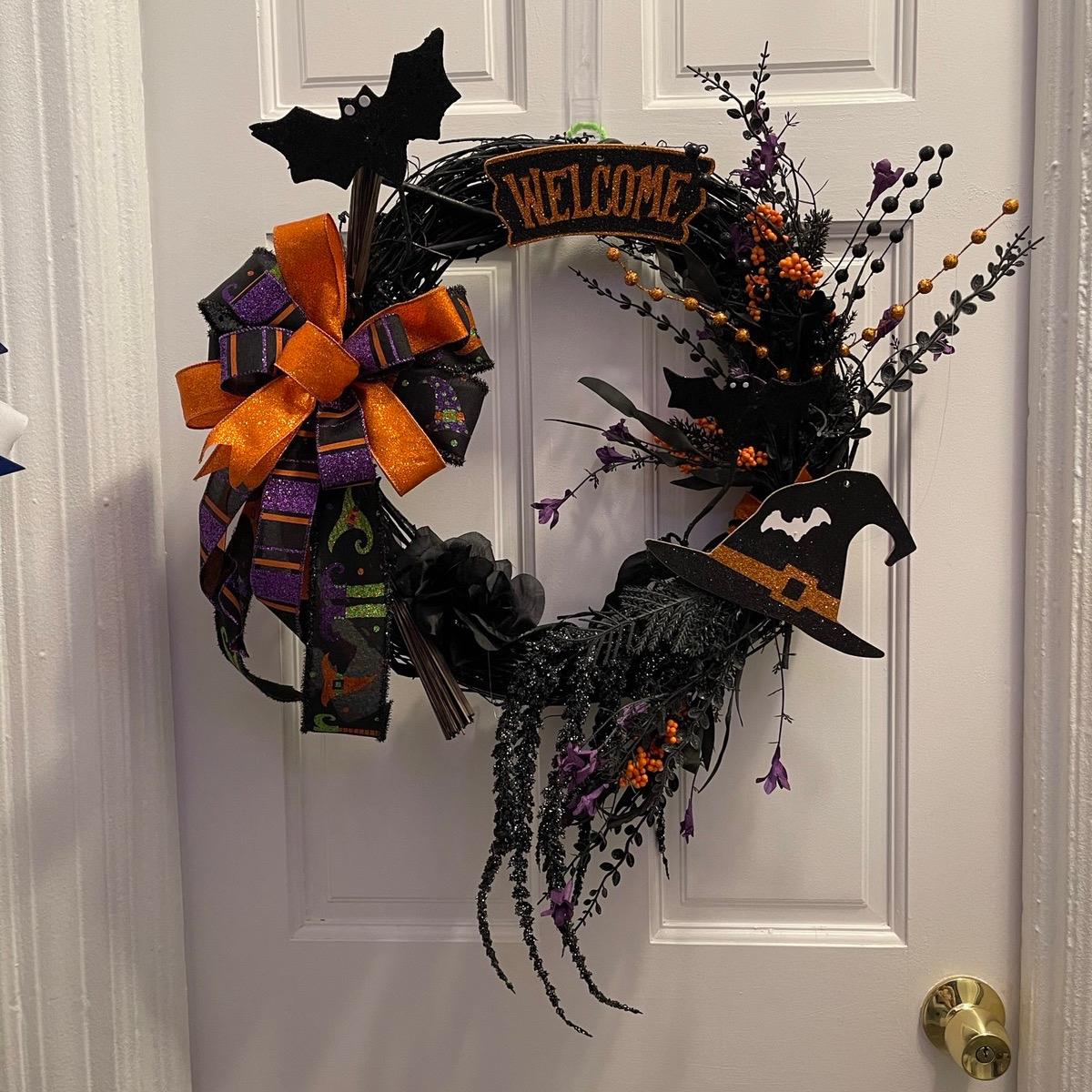 Halloween Witch Hat Grapevine Wreath