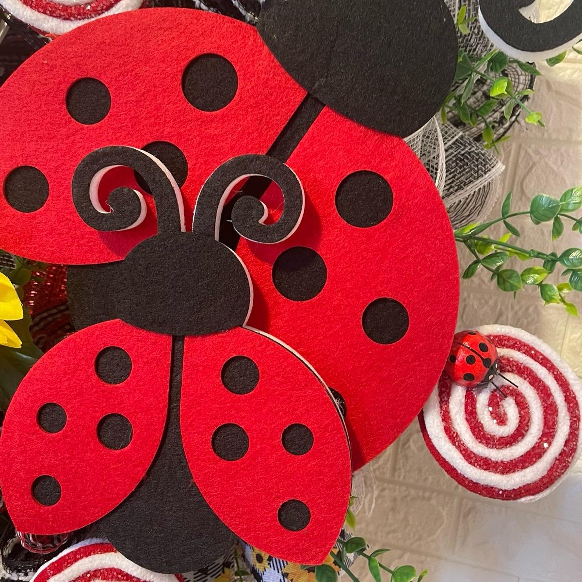 Lady Bug Wreath for front Door