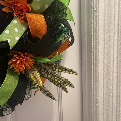 Halloween Black Cat Wreath