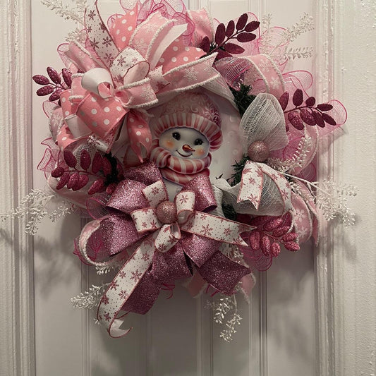 Snowgirl Winter Wreath