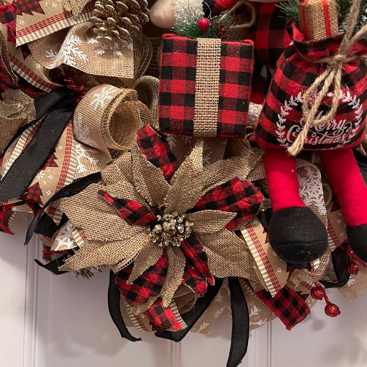 Traditional Christmas Santa Wreath