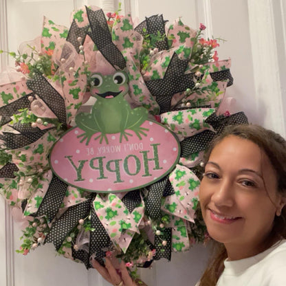 Frog Wreath for front Door