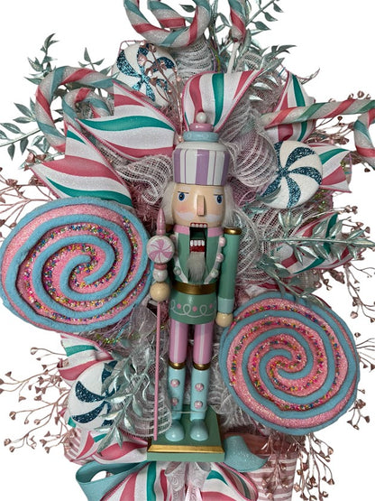 Pastel Christmas Nutcracker Wreath