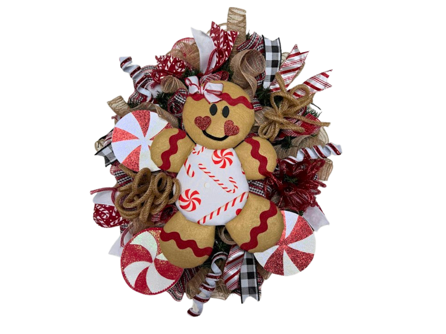 Gingerbread Girl Christmas Wreath