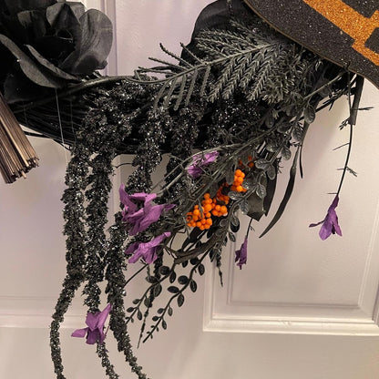 Halloween Witch Hat Grapevine Wreath