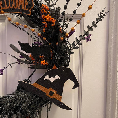 Halloween Witch Hat Grapevine Wreath