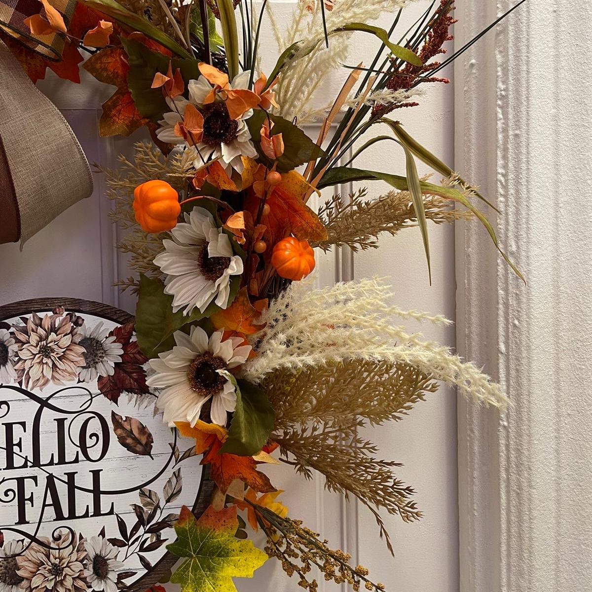 Hello Fall Grapevine Wreath