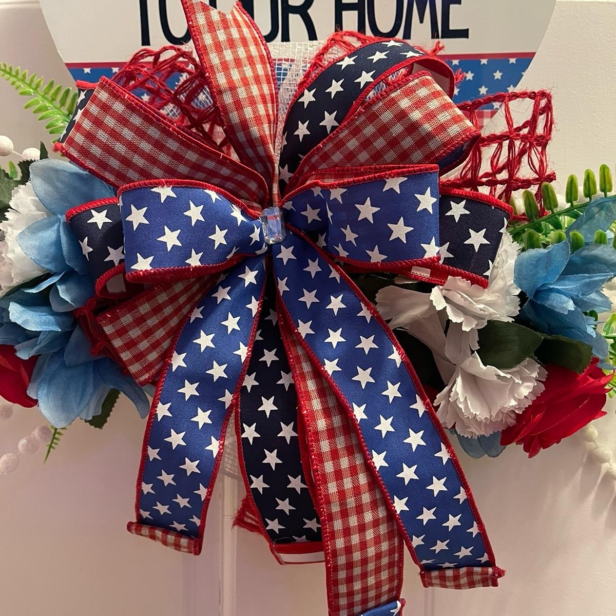 Patriotic Door Hanger, Fourth of July Door Hanger