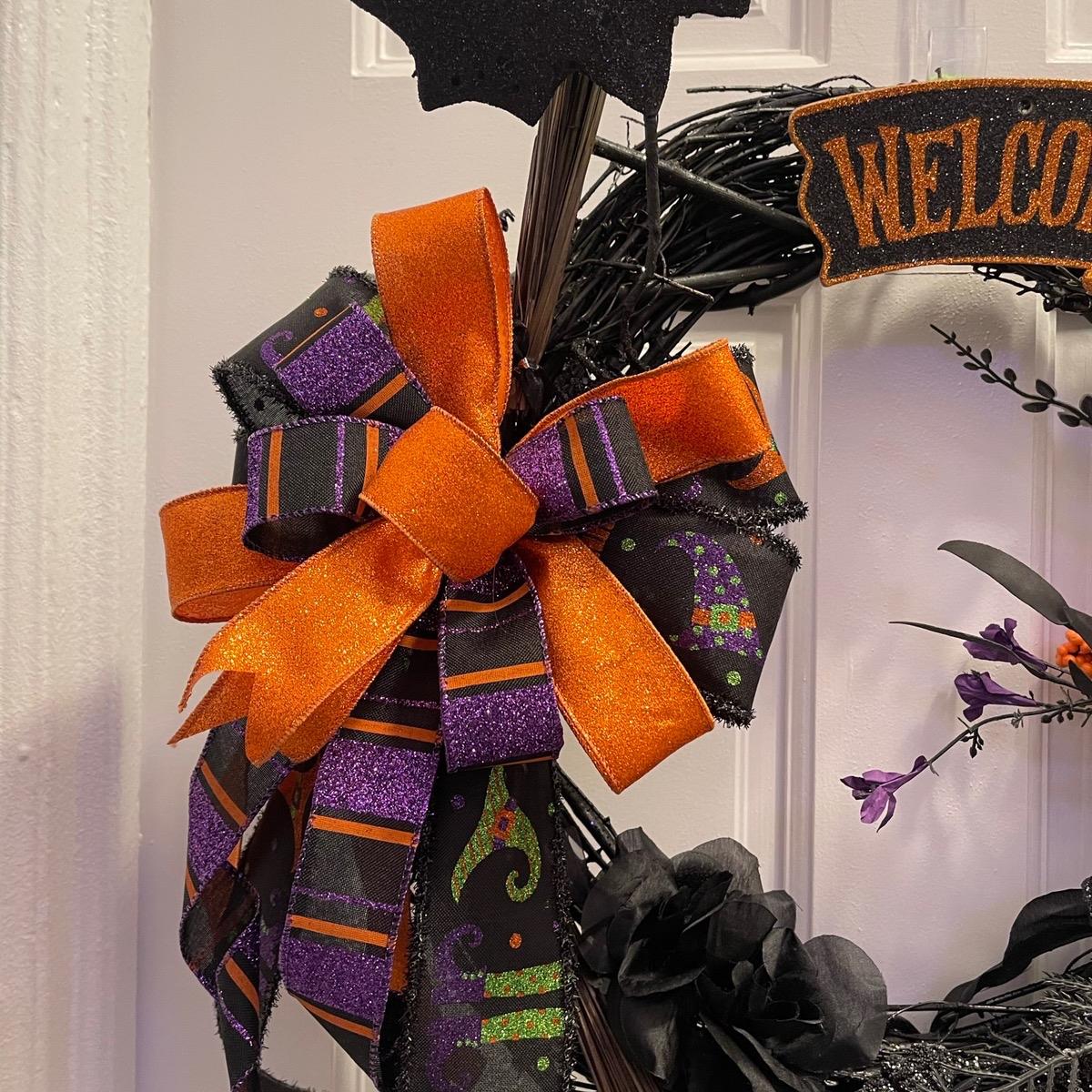 Halloween Witch Hat Grapevine Wreath