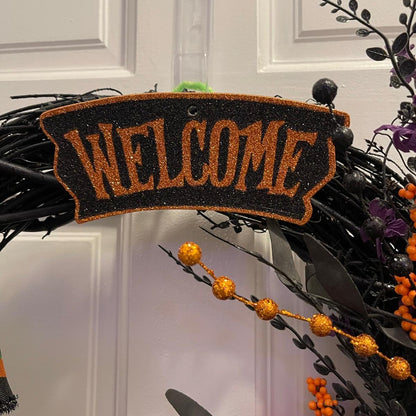 Halloween Witch Hat Grapevine Wreath