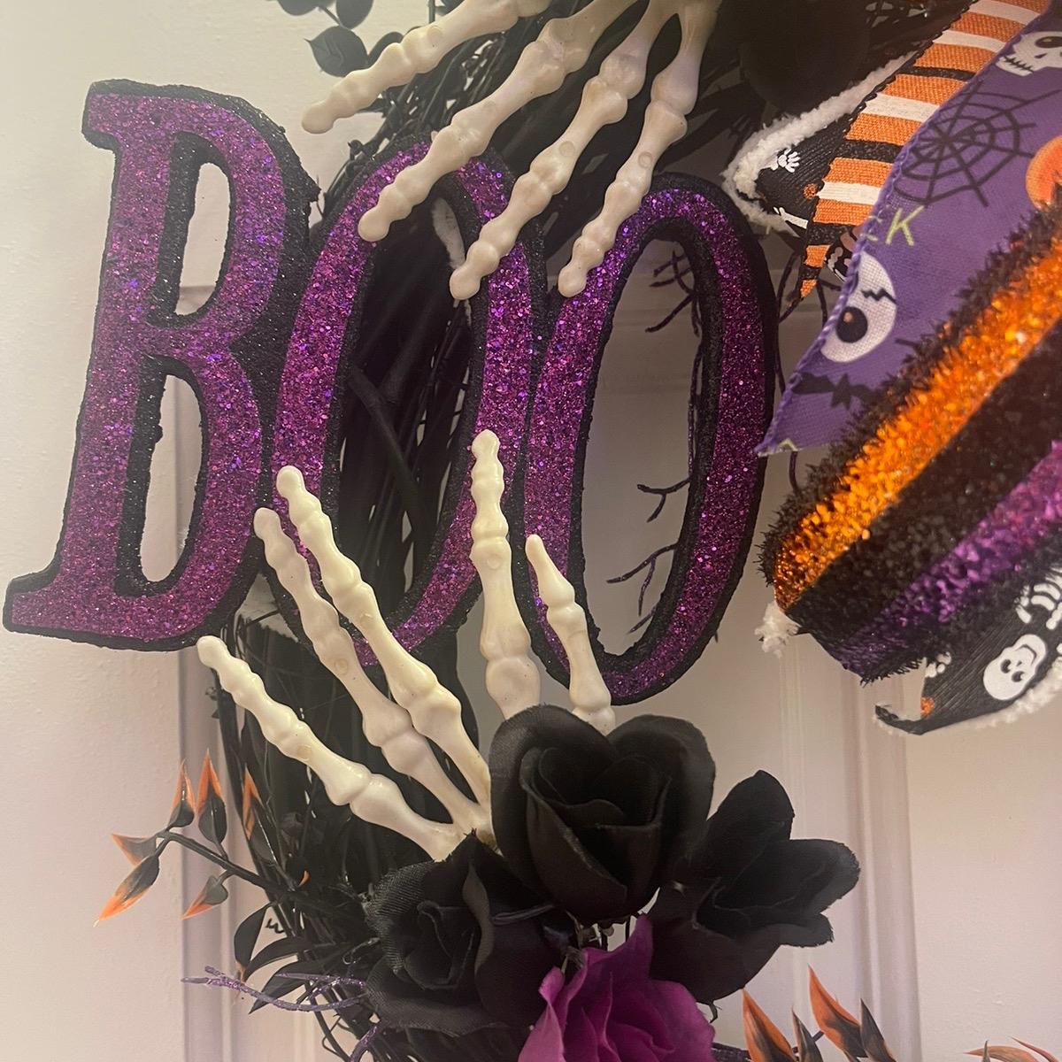 Skeleton Halloween Wreath